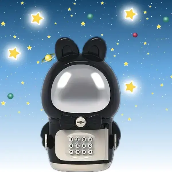 Дитяча електронна Скарбничка Сейф Космонавт із кодовим замком Little Space Rabbit Piggy Bank - Зображення 3