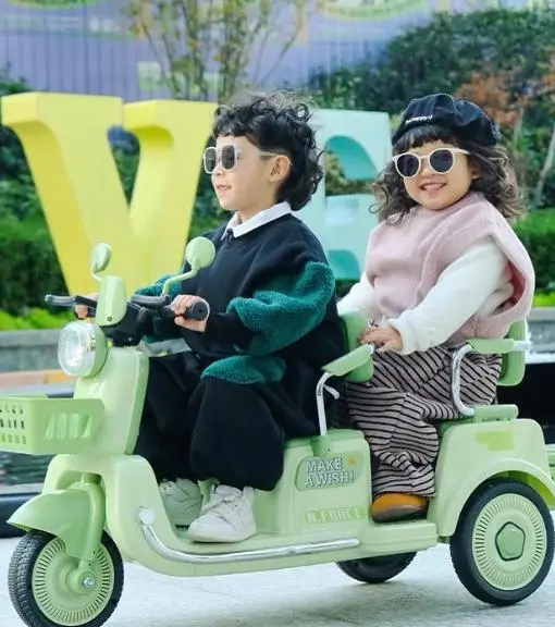 Дитячий електроскутер триколісний CORGI на 2 місця (6V7AH/20HR) - Зображення 2