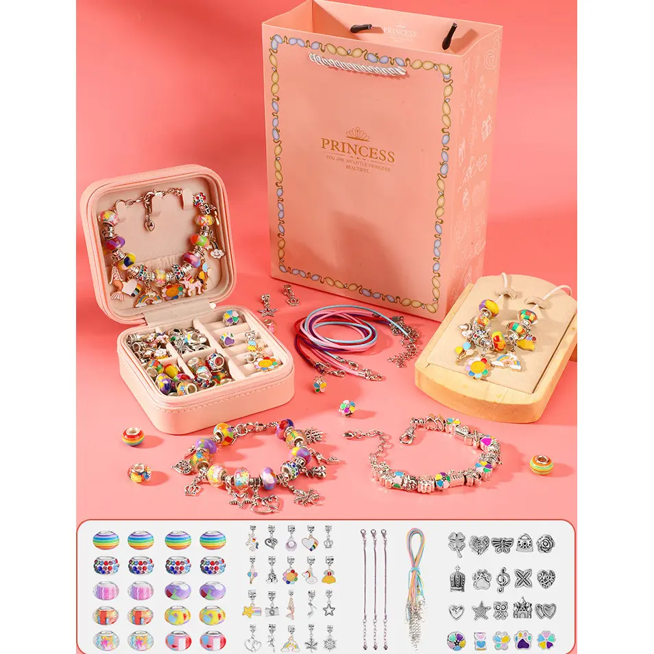 Дитячий набір для рукоділля, плетіння намиста та браслети PRINCESS - Зображення 5