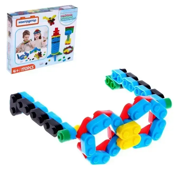 Дитячий розвиваючий конструктор 170 деталей - Зображення 4