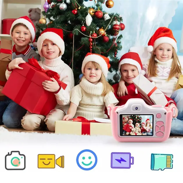 Дитячий цифровий фотоапарат Smart Kids Kitty з 2" екраном 20Мп у силіконовому чохлі "Кішечка" із вбудованими іграми - Зображення 4