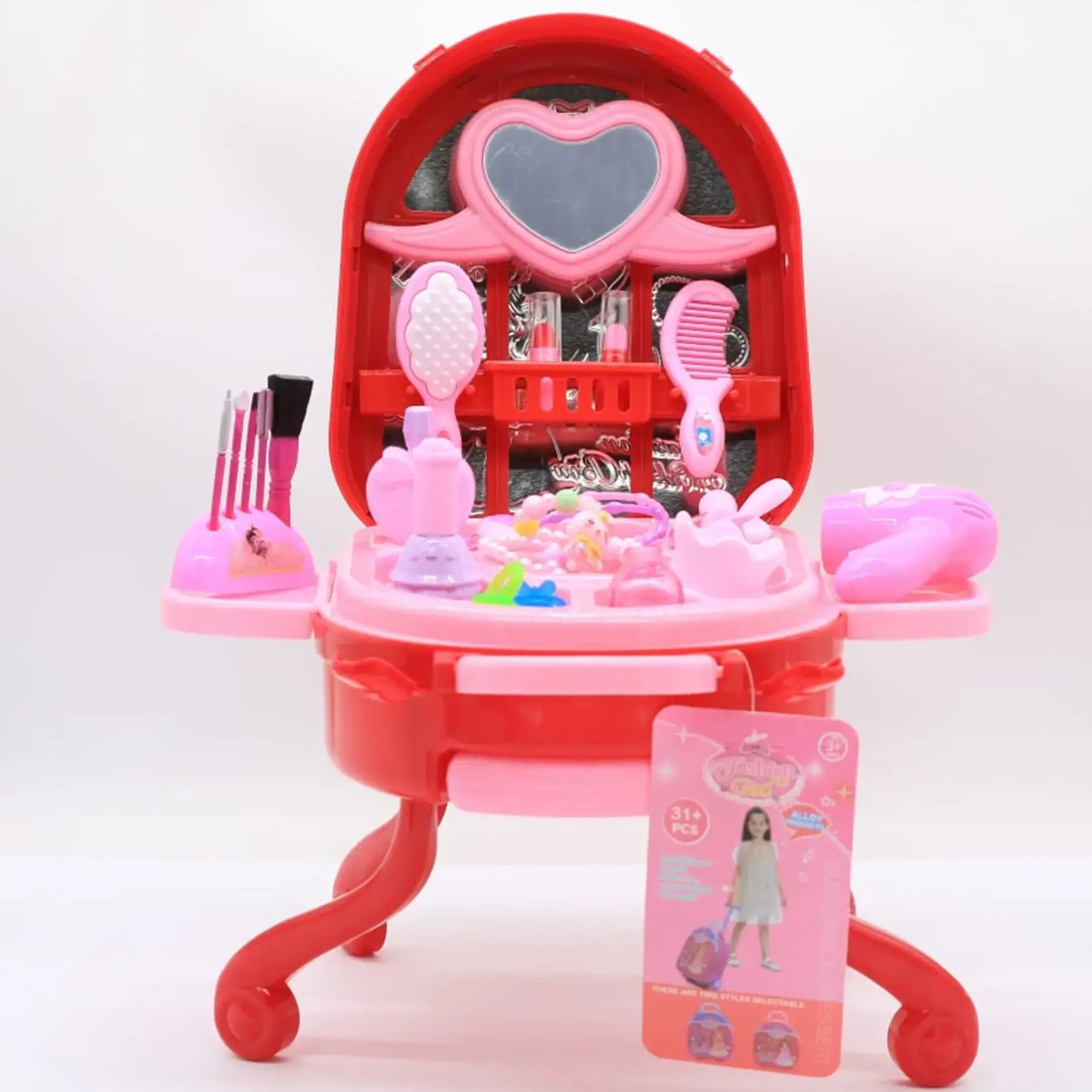 Дитячий ігровий набір у валізці 2в1, Fashion Girl / Набір салон краси для дівчаток - Зображення 3