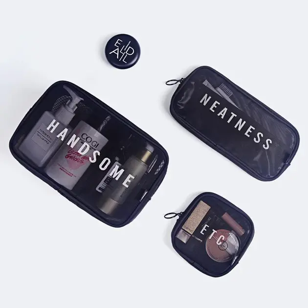 Дорожня косметичка прозора (22×11×2см), Косметичка для подорожей / Жіноча косметичка XL-1015 - Зображення 6