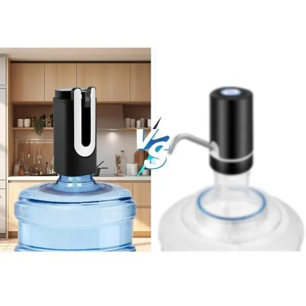 Дозатор для води автоматичний насос для пляшок з водою з USB-зарядкою чорний XL-1286 - Зображення 3