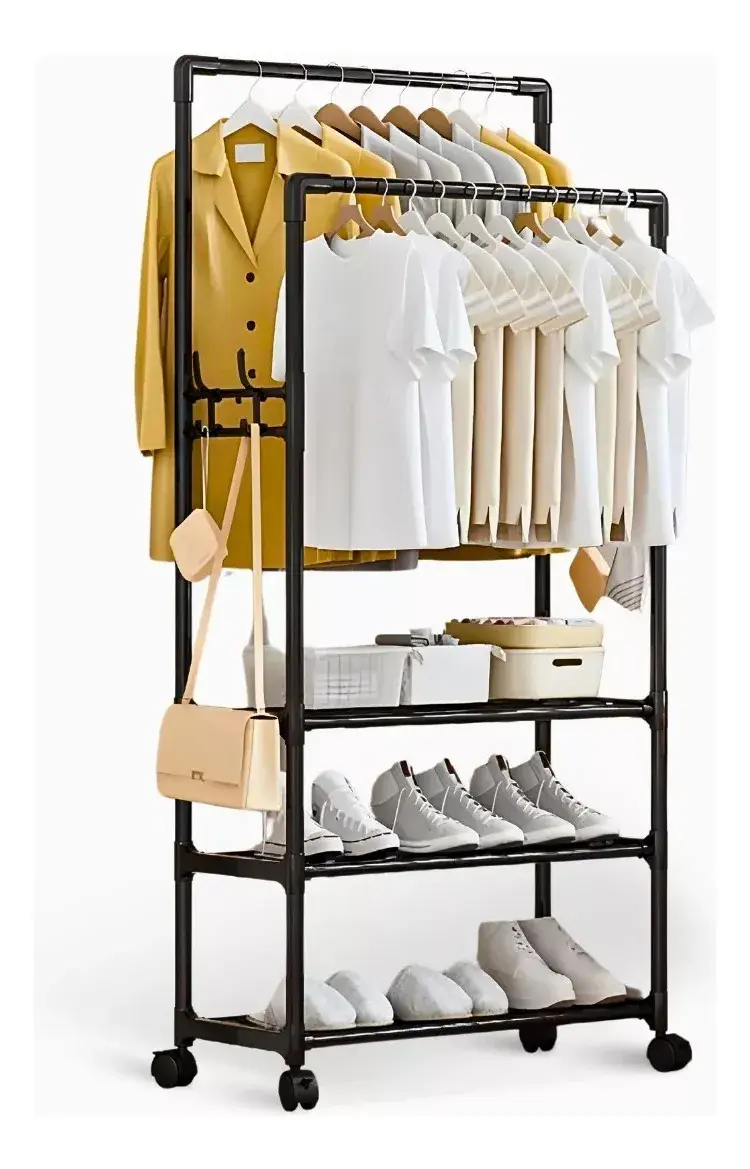 Подвійна стійка - вішалка, полиця для взуття AND XL-1484