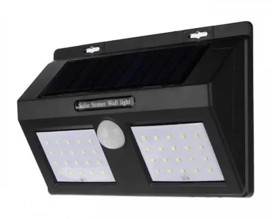Подвійний Світильник сонячна панель із датчиком руху Solar Sensor Wall Light 1626A - Зображення 3