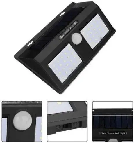 Подвійний Світильник сонячна панель із датчиком руху Solar Sensor Wall Light 1626A - Зображення 4