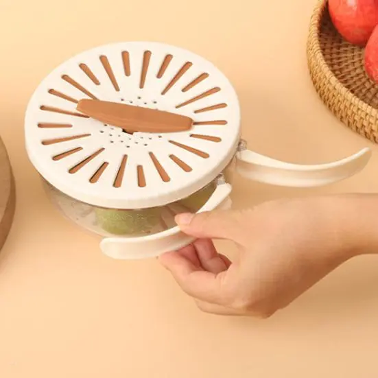 Двошаровий дренажний кошик / Миска для очищення фруктів із ситечком - Зображення 2