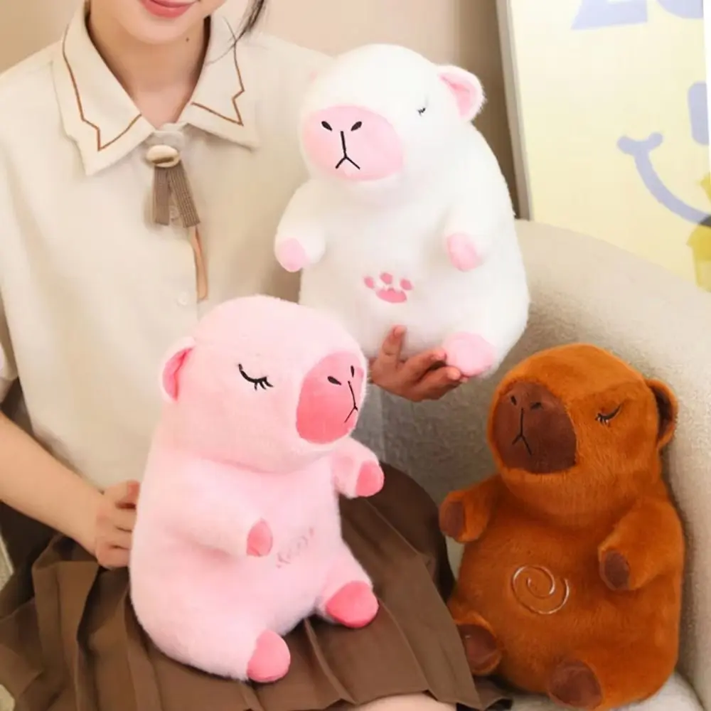 Білий Інтерактивна дихаюча Капібара Snuggle Pulse CapyBuddy 30 см м'яка плюшева іграшка - Зображення 2