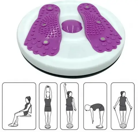 Тренажер диск здоров'я для схуднення підлоговий з еспандерами та масажем ступнів - Зображення 2