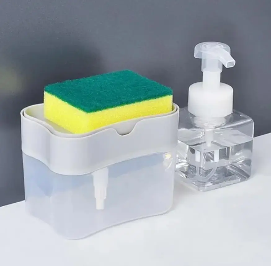 Диспенсер для миючого засобу натискний Soap Pump Sponge Caddy - Зображення 5