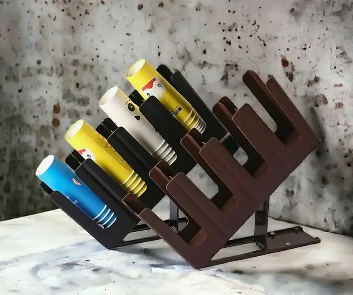 Диспенсер для склянок із підставкою 45х24х12 см чорний - Зображення 2