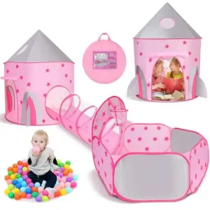 Намет дитячий ігровий / Великий дитячий намет з тунелем та сухим басейном / Намет будинок для дітей
