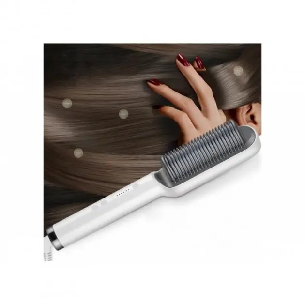 Електрична гребінець-випрямляч Hair Straightener HQT-909 щітка для укладання волосся - Зображення 6