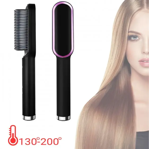 Електрична гребінець-випрямляч Hair Straightener HQT-909 щітка для укладання волосся - Зображення 8
