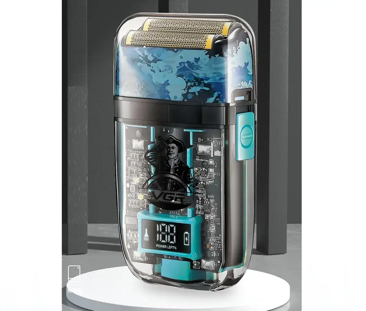 Електробритва VGR V-352 шейвер, подвійне лезо, IPX5, LED Display - Зображення 5