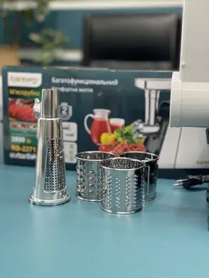 Електром'ясорубка Rainberg RB 2271 3000Вт Електрична м'ясорубка з насадками для ковбаси - Зображення 3