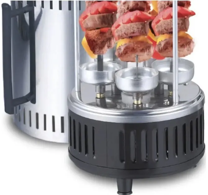 Електрошашличниця BBQ на 6 шампурів шашличниця електрична електрогриль для шашликів PAVLYSH S-14 - Зображення 5