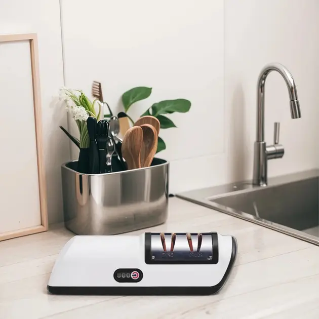 Електроточилка для ножів та ножиць електрична з акумулятором White - Зображення 6