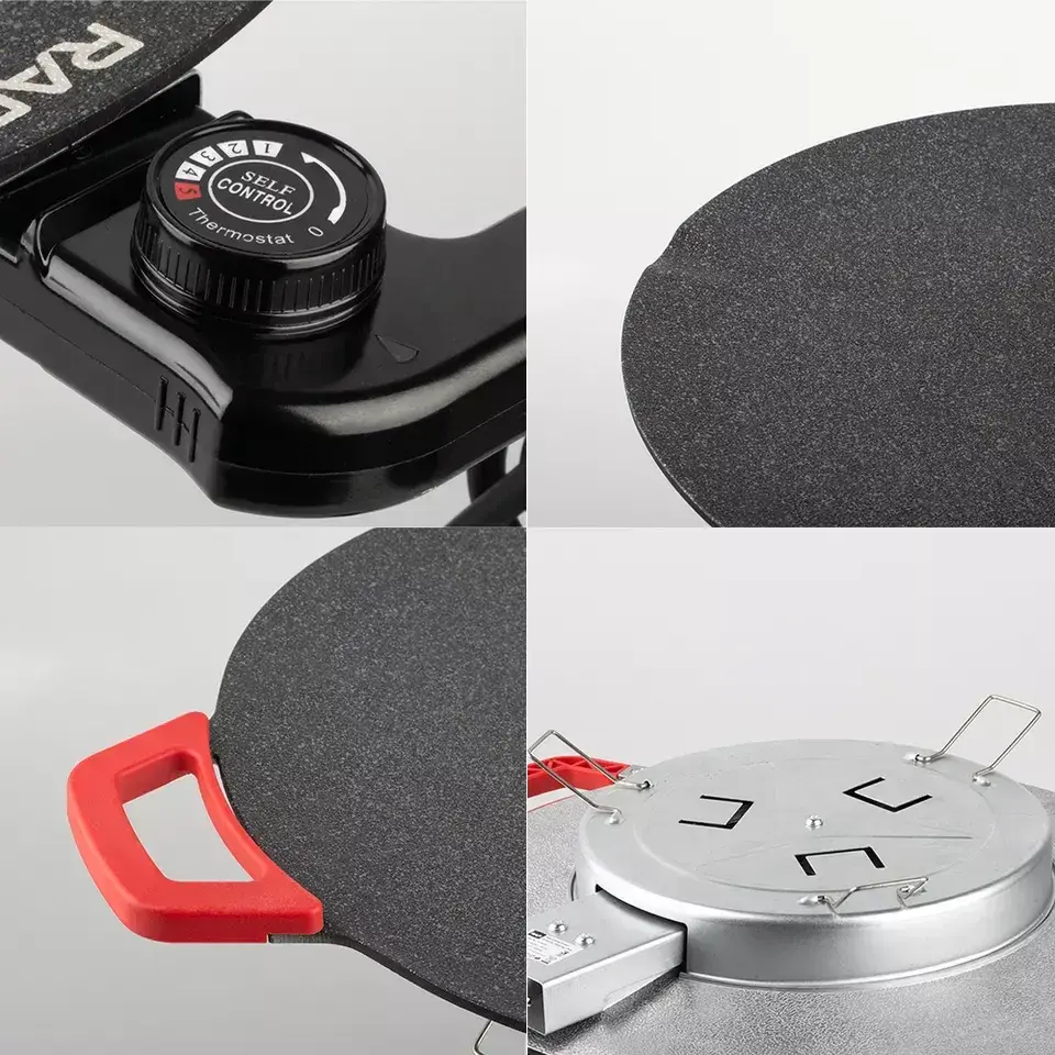 Електрична сковорода 36 см із ручками на 1800Вт із антипригарним покриттям RAF R.5304 - Зображення 3