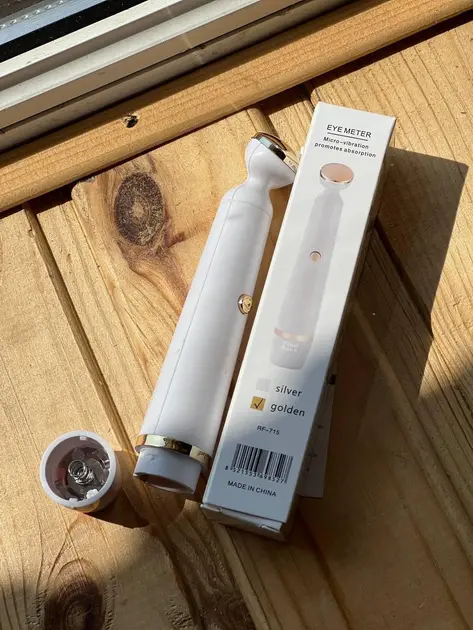 Електричний масажер для зони навколо очей проти зморшок та темних кіл, вібромасажер для видалення зморшок - Зображення 2