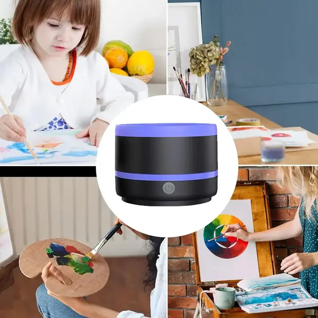 Електричний очисник пензлів для макіяжу Makeup brush cleaner LY-609 інструмент для очищення кистей - Зображення 7