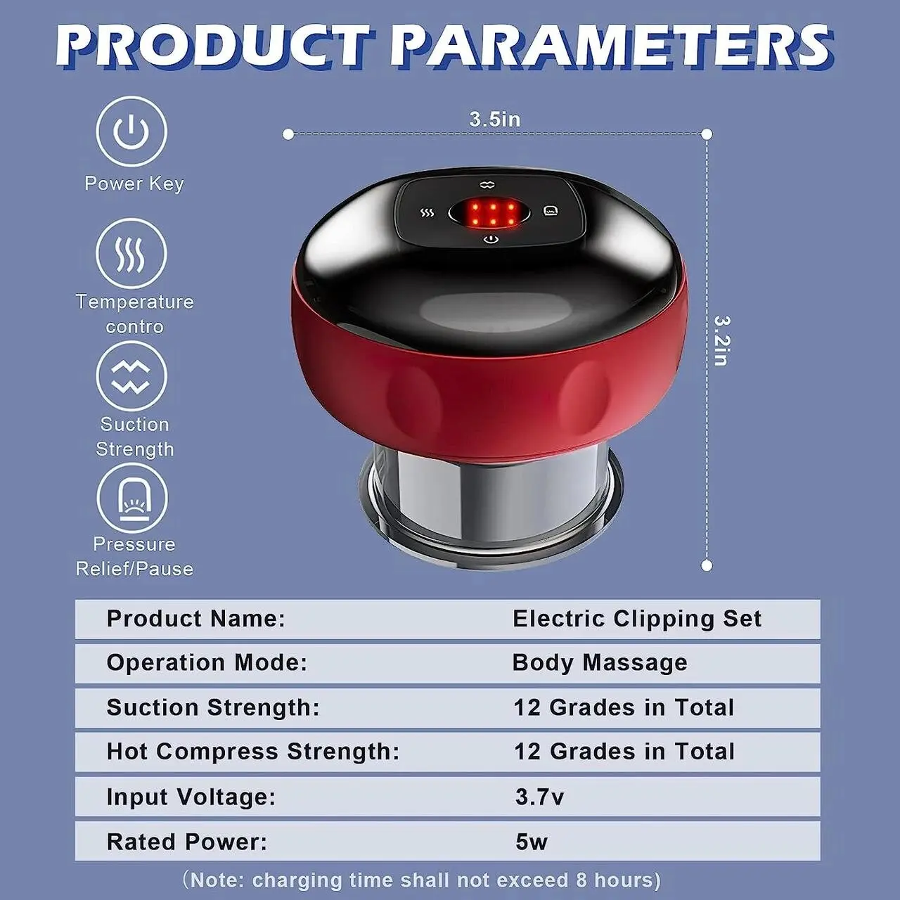 Електричний вакуумний масаж | Масажер для тіла Масажер з ефектом банок - Зображення 3