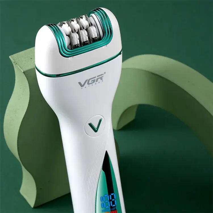 Епілятор жіночий 3в1 акумуляторний, від USB, VGR V-728 / Машинка для епіляції / Депілятор для ніг - Зображення 2