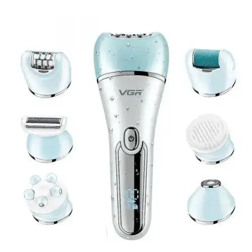Епілятор жіночий VGR V-733 6в1 для обличчя та тіла від USB для видалення волосся - Зображення 2