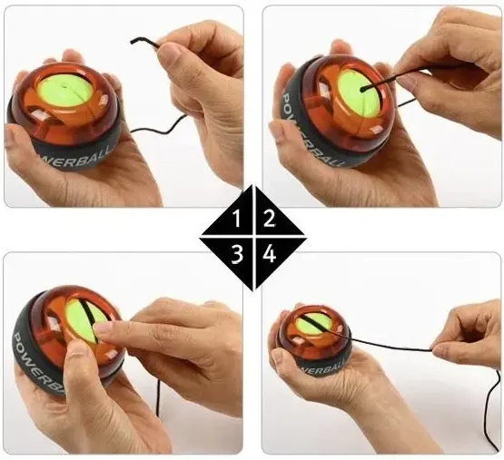 Еспандер кистьовий Powerball, гіроскопічний тренажер для кисті рук Павербол - Зображення 3