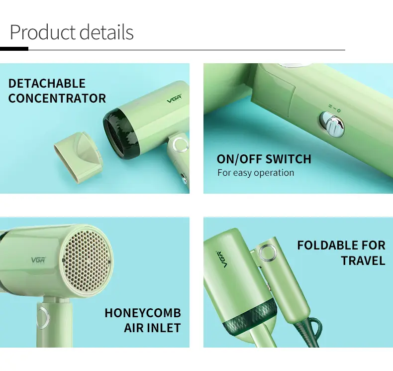 Фен для волосся VGR 421, складаний - Зображення 8