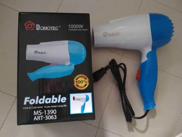 Фен для волосся Domotec MS-1390 дорожний складний - Зображення 2