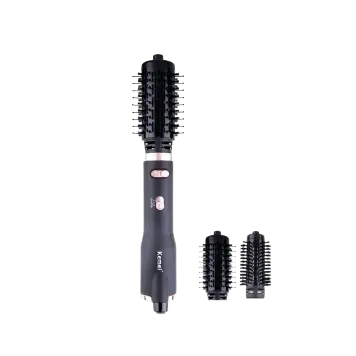 Фен KM 8022 щітка гребінець з обертовою насадкою для укладання та завивки волосся з іонізацією автоматична 2в1 Kemei 1000W - Зображення 5