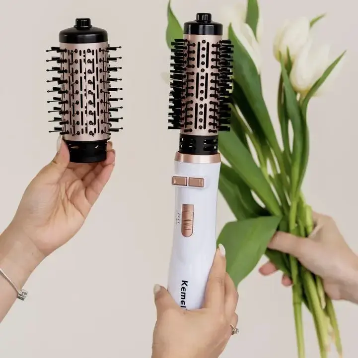 Фен-щітка для укладки волосся з насадками Kemei KM-8020 - Зображення 8