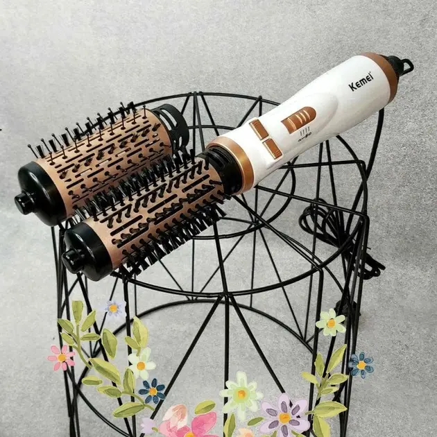 Фен-щітка для укладки волосся з насадками Kemei KM-8020 - Зображення 5