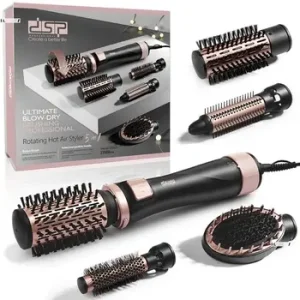 Фен щітка для волосся з щіткою, що обертається (крутиться) з насадками для укладання волосся 5в1 DSP 1000W
