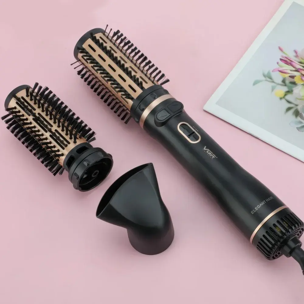 Фен-щітка з регулюванням температури та 3 насадками для укладання VGR V-496 1000Вт - Зображення 3