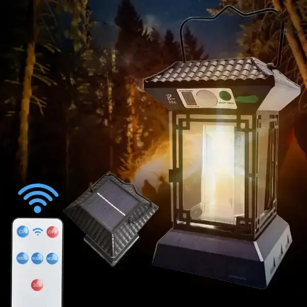 Ліхтар кемпінговий MHZ CL-T60 із сонячною батареєю та датчиком руху 8837 - Зображення 4