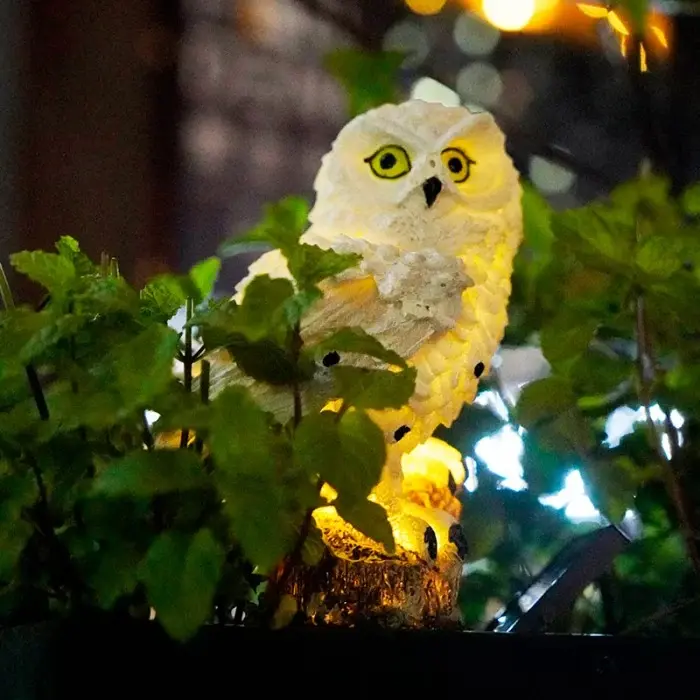 Ліхтар садовий Сова із сонячною панеллю WHITE - Зображення 2