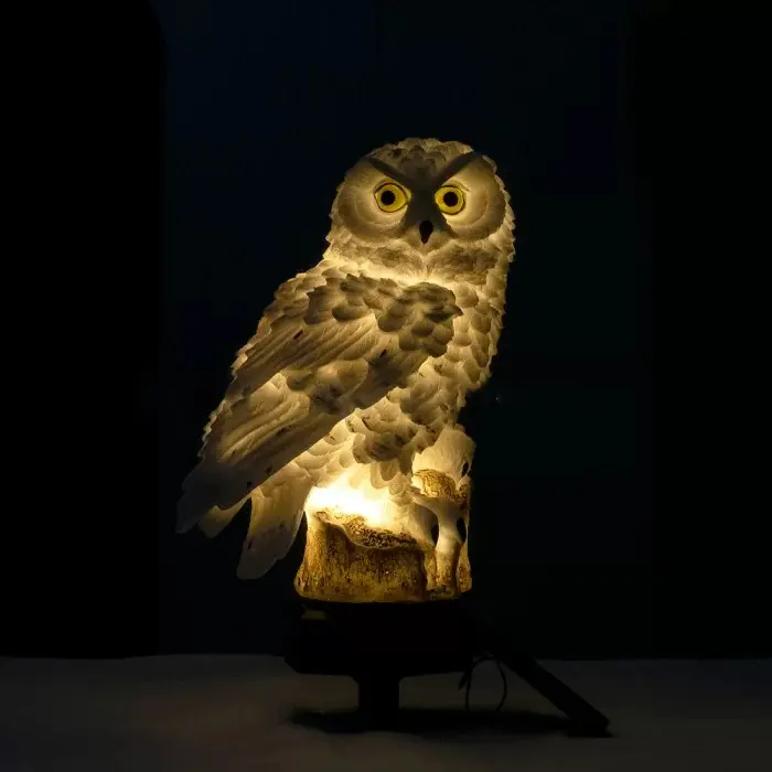 Ліхтар садовий Сова із сонячною панеллю WHITE - Зображення 5