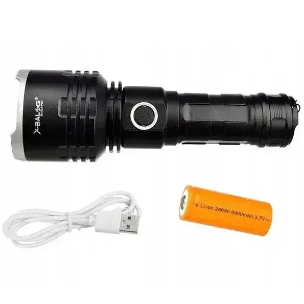 Ліхтар X-Balog BL-531-P90 1х26650 8800mah USB/microUSB/ 3хААА R3 функція Power Bank - Зображення 3