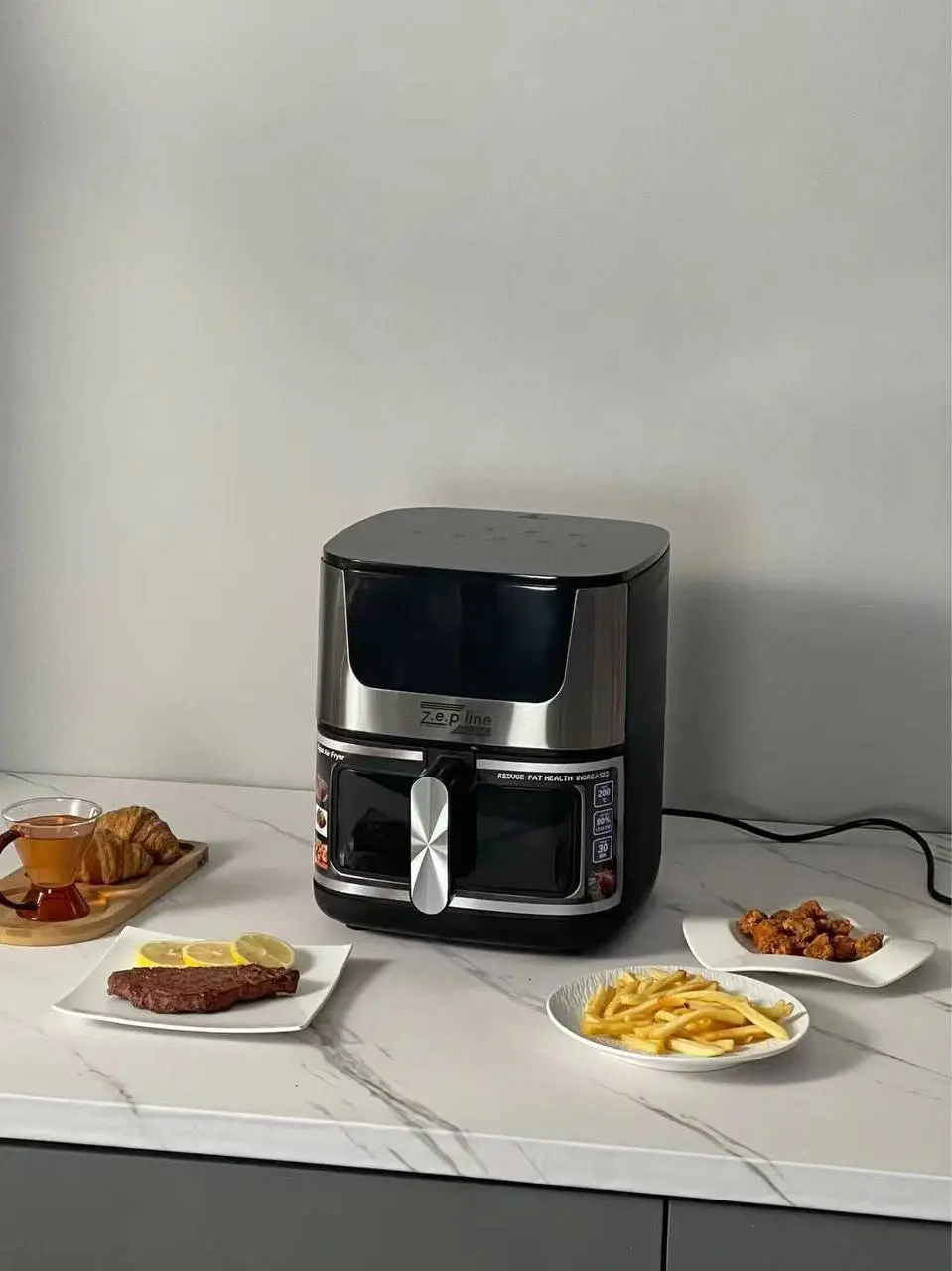 Фритюрниця безмасляна Zepline ZP-142 на 8 л / Аерофритниця 3500 Вт - Зображення 2