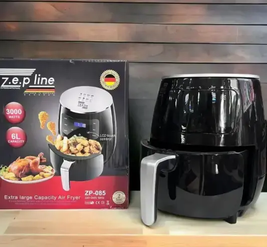Фритюрниця електрична безмасляна. Аеро-фрітюрниця на 6 л Zepline ZP-085 3000W LED дисплей - Зображення 3