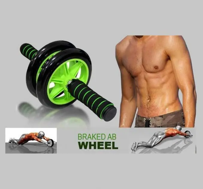 Фітнес колесо для преса DOUBLE WHEEL ABS HEALTH ABDOMEN ROUND, тренажер ролик для преса - Зображення 4