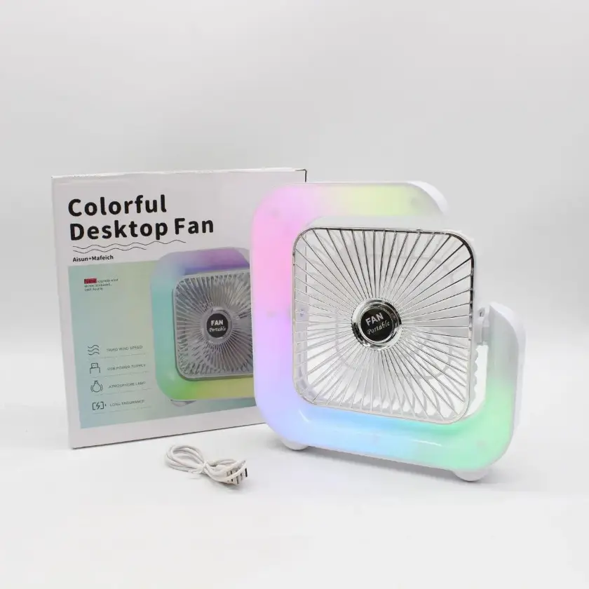 G-Вентилятор Квадратний Нічний акумулятор від USB з підсвічуванням - Зображення 2