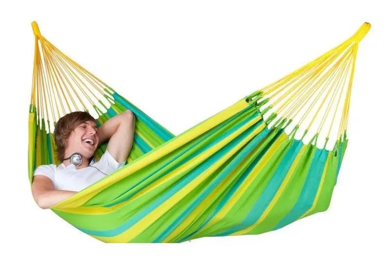 Бавовняний гамак 200х80 см (без планки) - Зображення 2