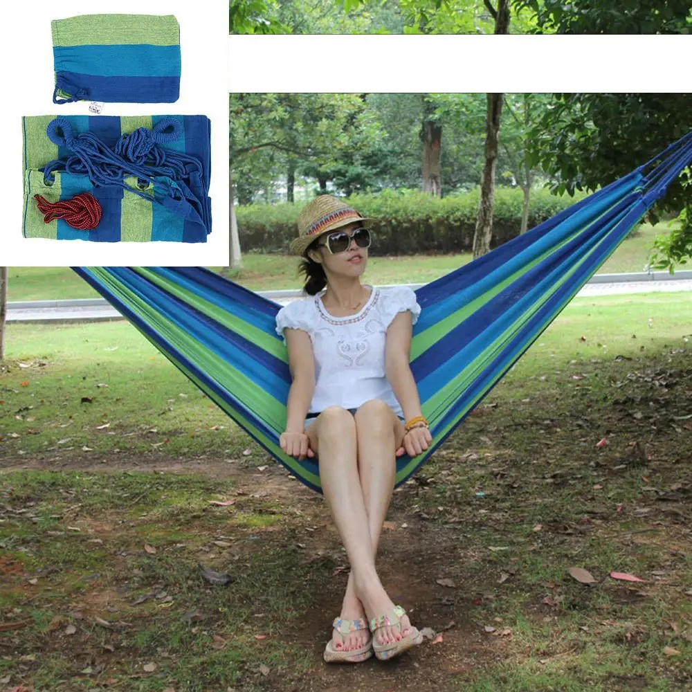 Бавовняний гамак 200х80 см (без планки) - Зображення 5