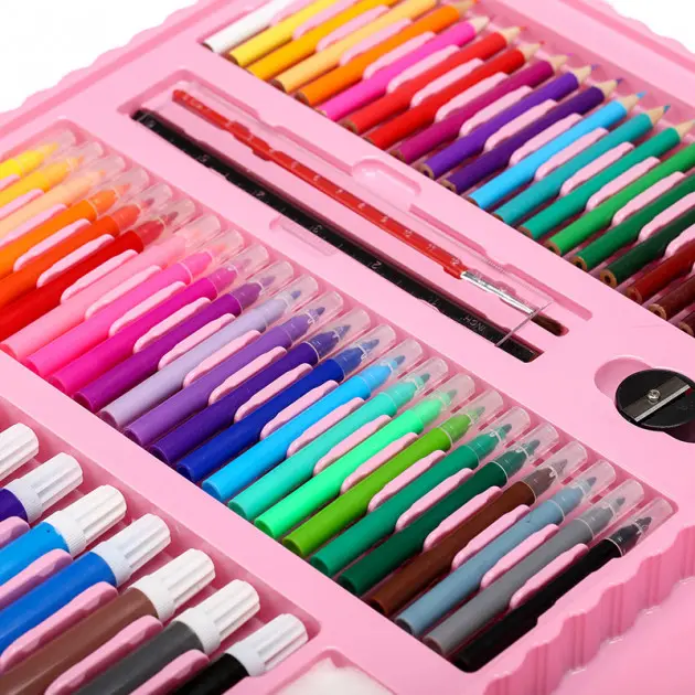 Блакитний Набір для малювання у валізі з мольбертом 208 предметів - Зображення 6