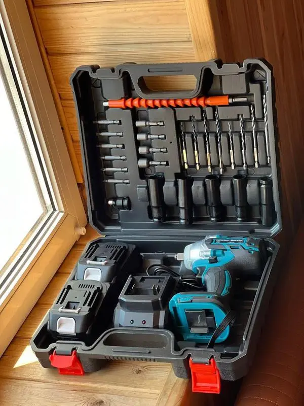 Гайковерт акумуляторний безщітковий (36V, 5A) з набором інструментів, АКБ гайковерт - Зображення 3