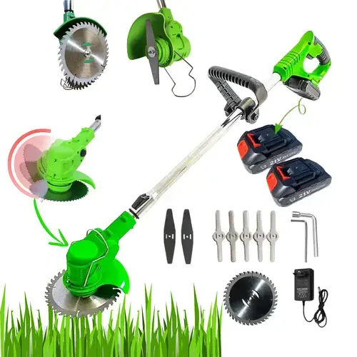 Газонокосарка на 24V з двома акумуляторами GZ-01 Ручна газонокосарка для покосу трави - Зображення 6